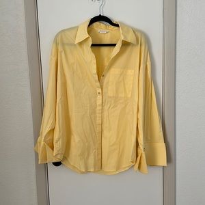 Lovers and Friends Yellow Oversized Button Down